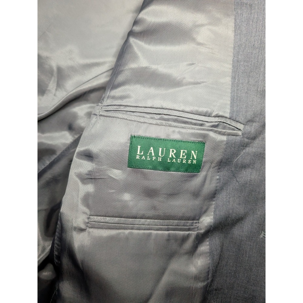 Lauren Ralph Lauren Grey Mens Size 44R 100% Wool Jacket Blazer Sport Coat - Picture 11 of 12